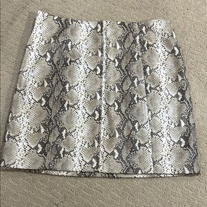 Wild Honey Snake Print Mini Skirt - Black and White